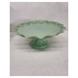 Martha Stewart Jadeite Glass Highbrook Cake Stand - 11in x 4.7in