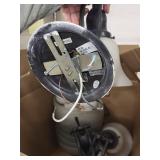 Assorted Lighting Fixtures With Glass Shades & A19 Bulbs Bundle