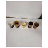 Egg Cups - Vintage Travel Set Genève, Callander, Puerto Rico (Lot of 5)