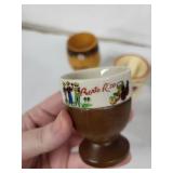 Egg Cups - Vintage Travel Set Genève, Callander, Puerto Rico (Lot of 5)