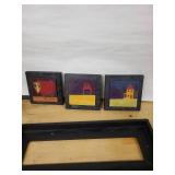 Daniel B. Lager Triptych Framed Mini-Paintings (3 Panels) - Signed