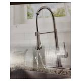 Glacier Bay - Stainless Steel Single Handle Spring Neck Kitchen Faucet