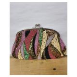 Handbags & Clutches - Beaded Black Clutch, Sequined Clutch, Satin Clutch, Beige Chick Tote