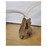 White Seagull Resin Sculpture on Rock Base - Flying Bird Home Decor