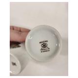 Reutter Porzellan Egg Cups - Vintage Travel Souvenir Set of 7 (City Landmarks) Made in West Germany