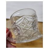 Crystal Glassware Set - Clear Cut, Starburst Pattern
