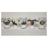 Vintage Japanese Egg Cups Set of 5 - Made in Japan with Neuschwanstein Castle & Munich Scenes