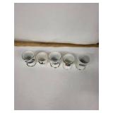 Vintage Japanese Egg Cups Set of 5 - Made in Japan with Neuschwanstein Castle & Munich Scenes