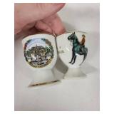 Vintage Japanese Egg Cups Set of 5 - Made in Japan with Neuschwanstein Castle & Munich Scenes