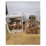 Baltic Sea Glass & Købmandsglas Jars - Spice Jar Set, Brass Lids