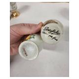 Vintage Egg Cups - Set of 6 with Assorted Transfer Designs