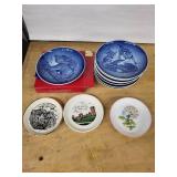 Blue Transferware Set - Assorted Animal/Scene Motifs