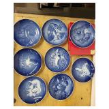 Blue Transferware Set - Assorted Animal/Scene Motifs