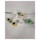 Carlton Ware Vintage Egg Cups - Assorted Animal Shapes, Set of 6, Made in England