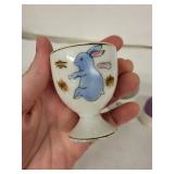 Vintage Bunny Egg Cups - Porcelain Set (Lot of 4)