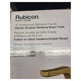 2 Rubicon 8-Inch Widespread Bathroom Faucets -  Brass and chrome