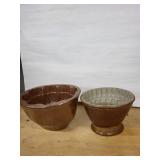 Vintage Stoneware Jelly Molds - Set of 4 Floral & Shell Designs