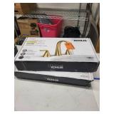 2 pk Kohler Cursiva 8-in Widespread Bathroom Faucet - Vibrant Brushed Moderne Brass Finish