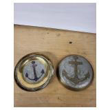 Brass Anchor coaster set ) - Made in India
