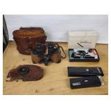 DEXTER Mat Cutter with Box - Tasco 30X Illuminated Microscope - US Army Binoculars in Leather Case