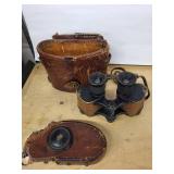 DEXTER Mat Cutter with Box - Tasco 30X Illuminated Microscope - US Army Binoculars in Leather Case