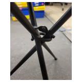 Round Mosaic Tile Table - Purple/Pink Gradient Top, Black Metal Tripod Base