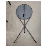 Round Mosaic Tile Table - Purple/Pink Gradient Top, Black Metal Tripod Base