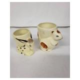 Vintage Animal Ceramic Egg Cups (Lot of 2) - Made in England