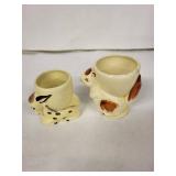Vintage Animal Ceramic Egg Cups (Lot of 2) - Made in England