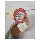 Vintage Bunny Easter Egg Cups - Ceramic Rabbits with Floral Basket (Lot of 2)