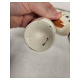 Vintage Japanese Eggcups Ceramic Egg Cups - Faces (Lot of 3)