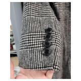 Nili Lotan Glen Plaid Wool Coat - Double-Breasted Long Overcoat (Women)