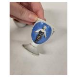 Sandland Ware Ltd England Vintage Egg Cups - Hand-Painted Ceramic (Lot of 5)