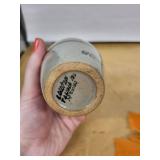 Vase from Cozumel Mexico with Sun Face Motif & Orange Dreamcatcher