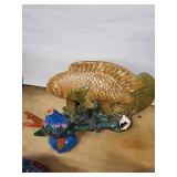Cancun ceramic Mexican Hand-Painted Fish Sculptures