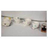 Vintage Vehicle Egg Cups - 5-Piece Ceramic Set Made in Taiwan