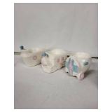 Vintage Vehicle Egg Cups - 5-Piece Ceramic Set Made in Taiwan