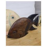 Fish Sculptures - Cream & Brown Pair
