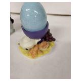 Humpty Dumpty Egg Cup and Second Egg Cups - Vintage Ceramic Pair (Lot of 2)