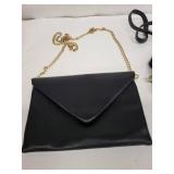 Black Leather Envelope Crossbody Bags (Lot of 2)