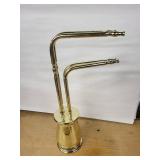 Brass 3-Arm Gooseneck Candelabra Stand