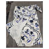 Ann Taylor Petite Palm-Tree Embroidered Top (8P) & Abstract Print Maxi Dress (10P)