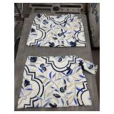 Ann Taylor Petite Palm-Tree Embroidered Top (8P) & Abstract Print Maxi Dress (10P)