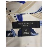 Ann Taylor Petite Palm-Tree Embroidered Top (8P) & Abstract Print Maxi Dress (10P)