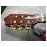 Ariana A103N Classical Guitar - Nylon-String, Made in Japan, Patterned Strap Included