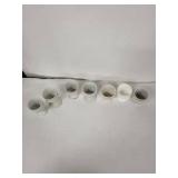 Dunn Bennett Co. Egg Cups - Vintage White with Gold Rim (Lot of 8)