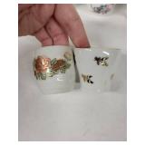 Wedgwood Vintage Egg Cups - Floral Porcelain, England Made