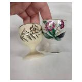 Vintage Egg Cups - Assorted Floral Porcelain (Lot of 8)