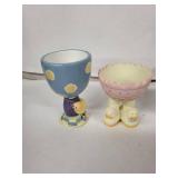 Debbie Munn Egg Cups - 6-Piece Ceramic Set - Vintage Made in China