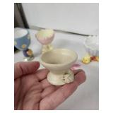 Debbie Munn Egg Cups - 6-Piece Ceramic Set - Vintage Made in China